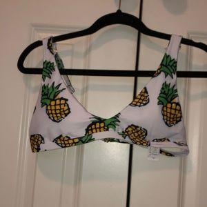 Pineapple Printed Bikini Top